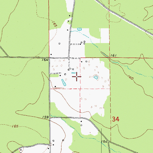 Topographic Map of Frost Prairie, AR