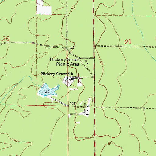 Topographic Map of Grove School (historical), AR