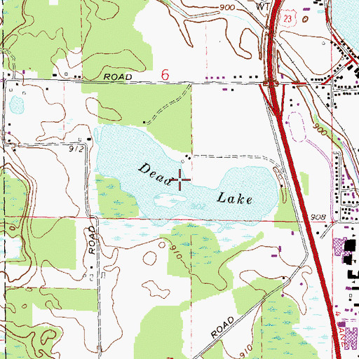Topographic Map of Wildwood Lake, MI
