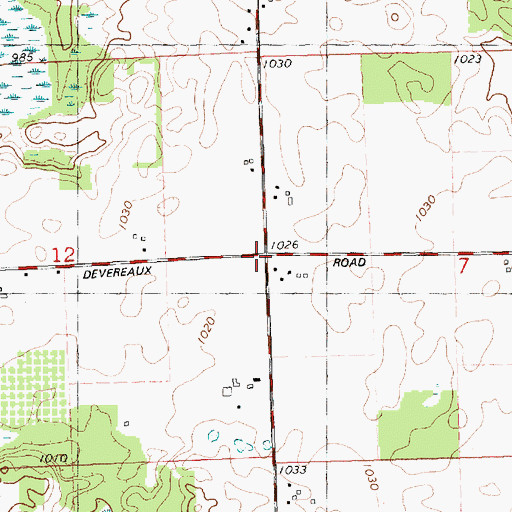 Topographic Map of Dean School, MI