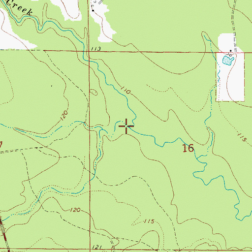 Topographic Map of Weaver Creek, AR