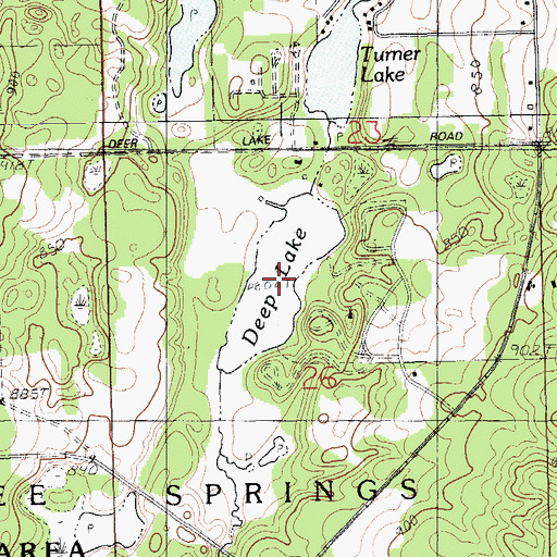 Topographic Map of Deep Lake, MI