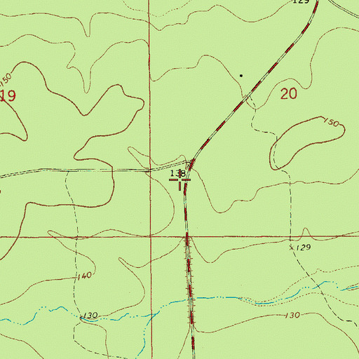 Topographic Map of Elon Church (historical), AR