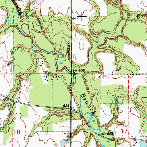Topographic Map of Deer Creek, MI