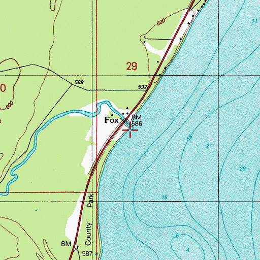 Topographic Map of Deer Creek, MI
