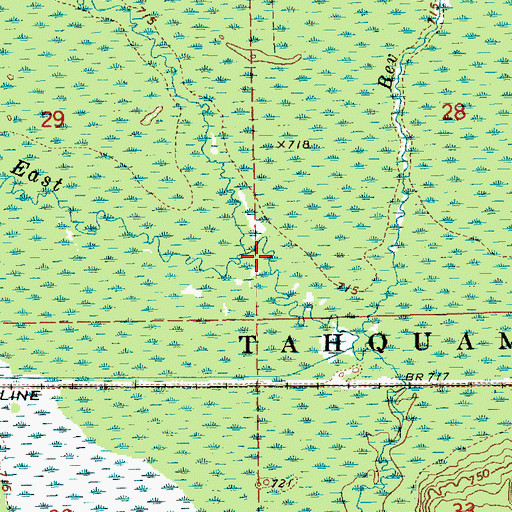 Topographic Map of Deer Creek, MI