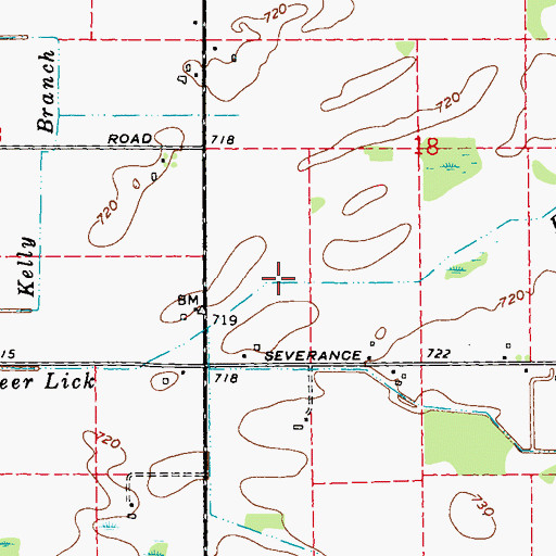 Topographic Map of Deer Lick Drain, MI