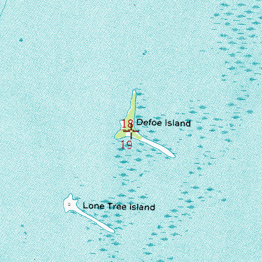 Topographic Map of Defoe Island, MI