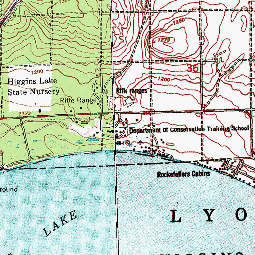 Topographic Map of Department of Conservation Training School, MI