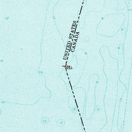 Topographic Map of Detroit River, MI