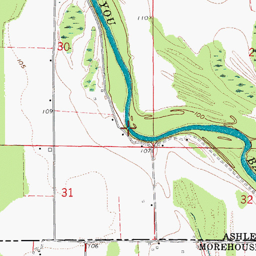 Topographic Map of Haines Ferry (historical), AR