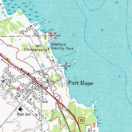 Topographic Map of Diamond Creek, MI