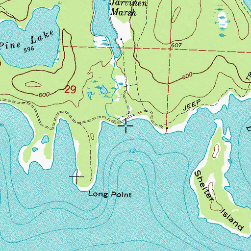 Topographic Map of Dickenson Creek, MI