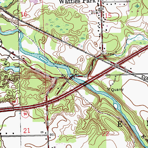 Topographic Map of Dickinson Creek, MI