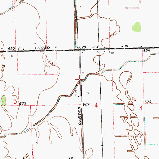 Topographic Map of Dingman Drain, MI
