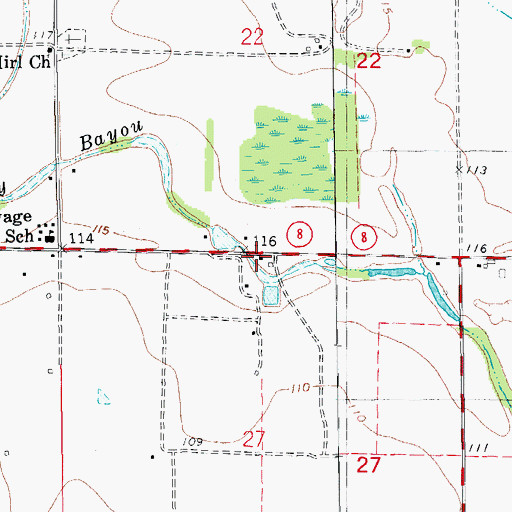 Topographic Map of Farmer School (historical), AR