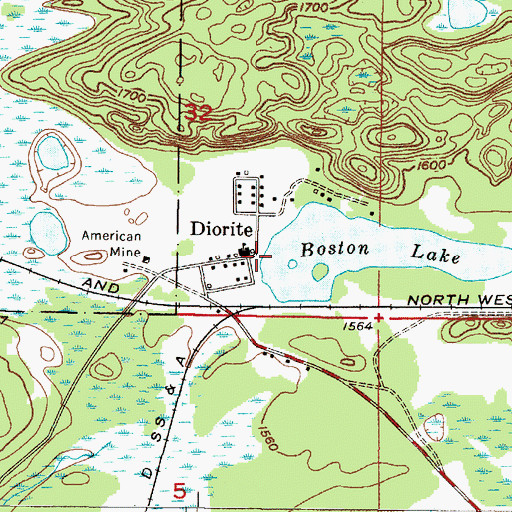 Topographic Map of Diorite, MI