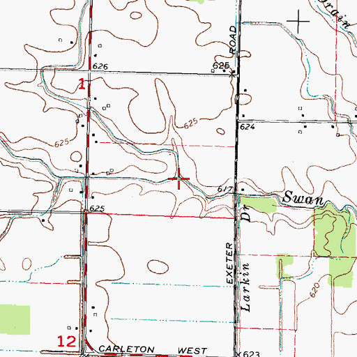 Topographic Map of Disbrow Drain, MI