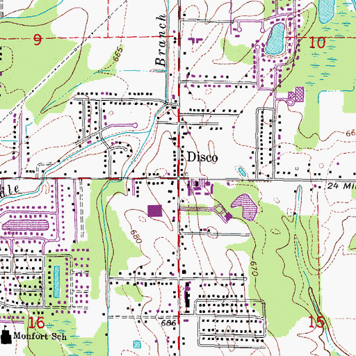 Topographic Map of Disco, MI
