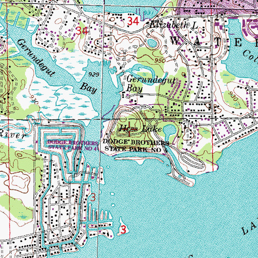 Topographic Map of Dodge Brothers State Park Number 2, MI