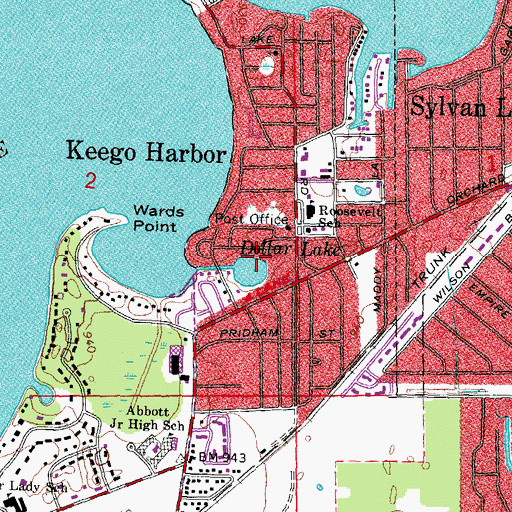 Topographic Map of Dollar Lake, MI