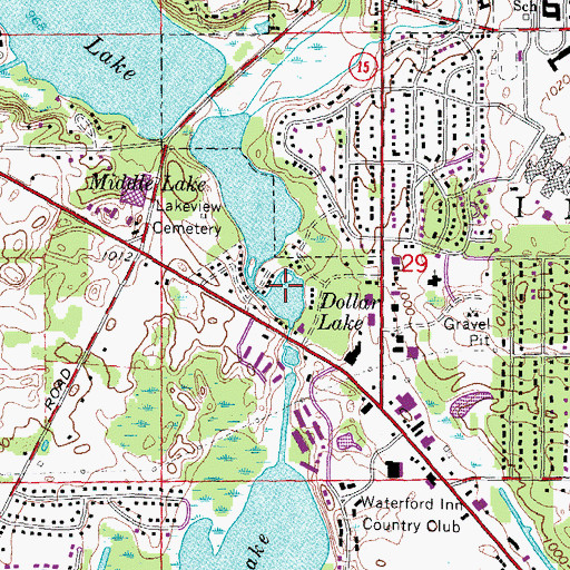 Topographic Map of Dollar Lake, MI