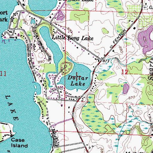 Topographic Map of Dollar Lake, MI