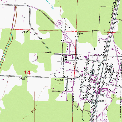 Topographic Map of Bradley Elementary School, AR