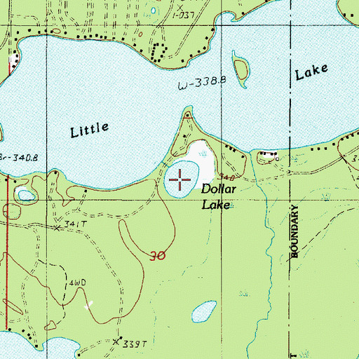 Topographic Map of Dollar Lake, MI