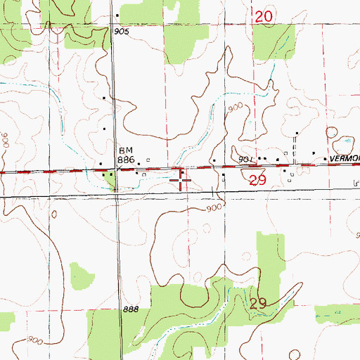 Topographic Map of Dorman School, MI