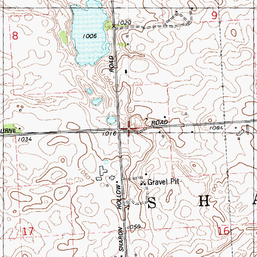 Topographic Map of Dorr School, MI