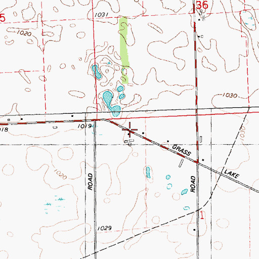 Topographic Map of Dorr School, MI