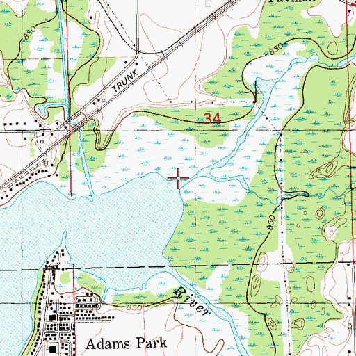 Topographic Map of Dorrance Creek, MI