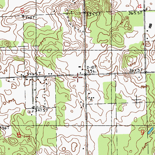Topographic Map of Drake School, MI