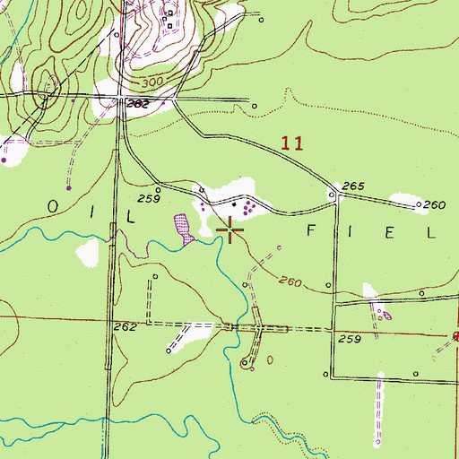 Topographic Map of Midway Oil and Gas Field, AR