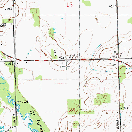 Topographic Map of Dresserville School, MI
