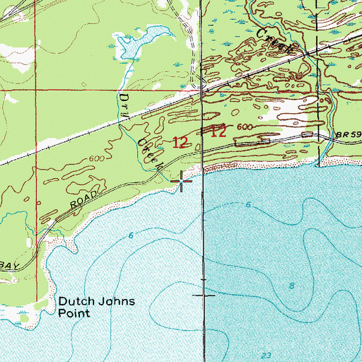 Topographic Map of Dry Creek, MI