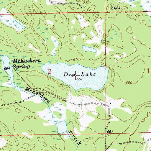Topographic Map of Dry Lake, MI