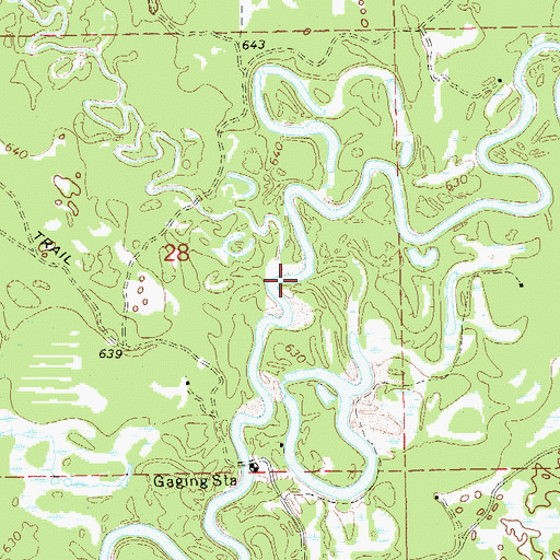 Topographic Map of Duck Creek, MI