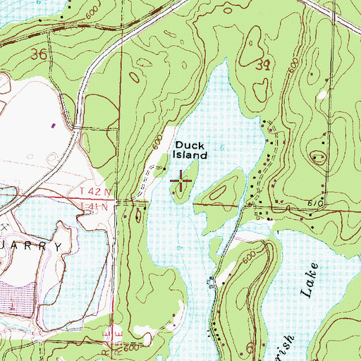 Topographic Map of Duck Island, MI
