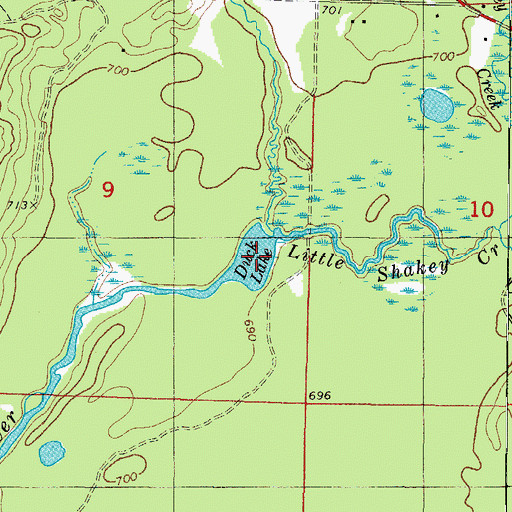 Topographic Map of Duck Lake, MI