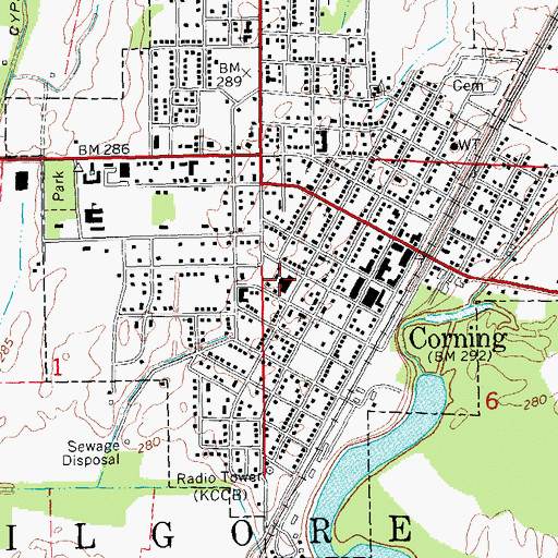 Topographic Map of Central Elementary School, AR