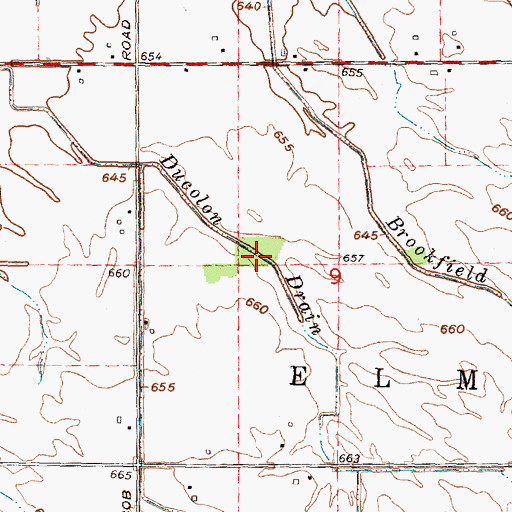 Topographic Map of Ducolon Drain, MI