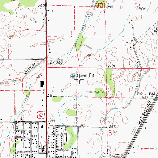 Topographic Map of Corning Community Hospital, AR