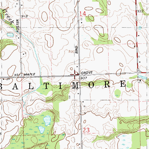 Topographic Map of Durfee School, MI