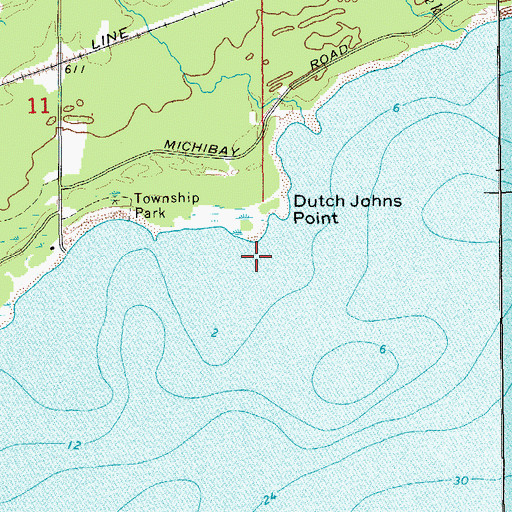 Topographic Map of Dutch Johns Point, MI
