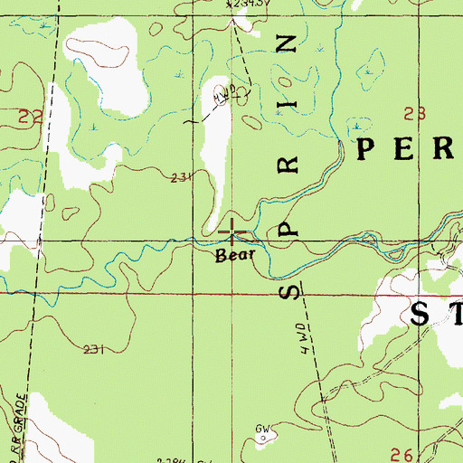 Topographic Map of Dutchman Creek, MI