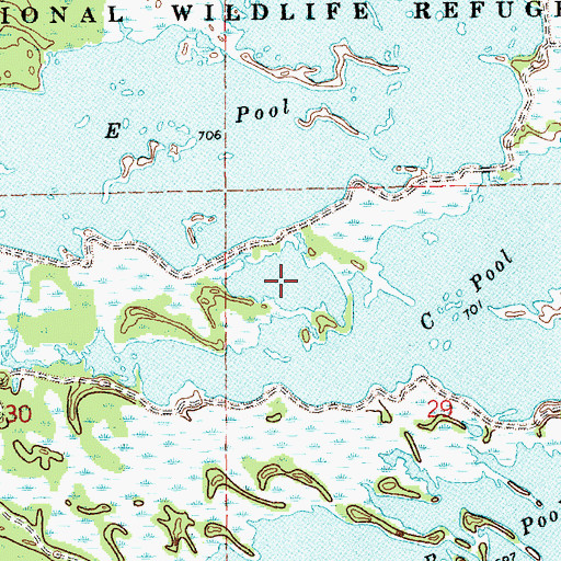 Topographic Map of E Pool, MI