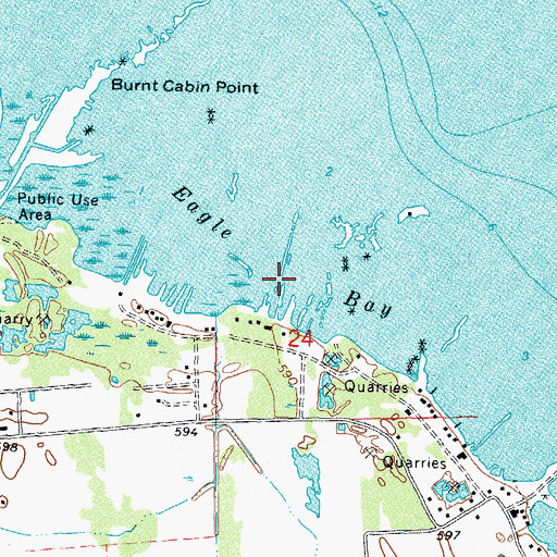 Topographic Map of Eagle Bay, MI