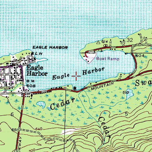 Topographic Map of Eagle Harbor, MI
